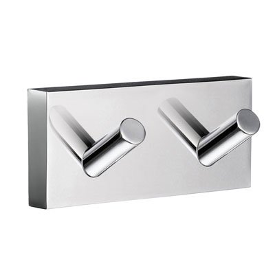 House Double Towel Hook in Polished Chrome Finish