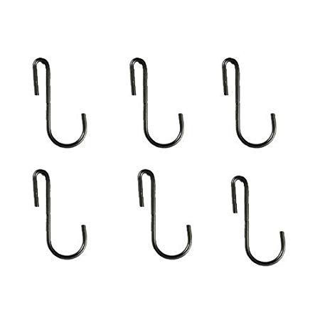 Enclume Basket Hook, Set of 6, Use with Pot Racks, Hammered Steel