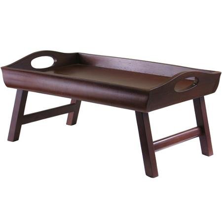 Sedona Lap Table/Bed Tray with Foldable Legs, Antique Walnut