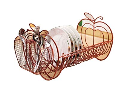 Expandable Apple Design Dish Rack (Expands 14