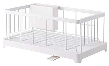 YAMAZAKI home 2875 Tower Wire Dish Drainer Rack, White