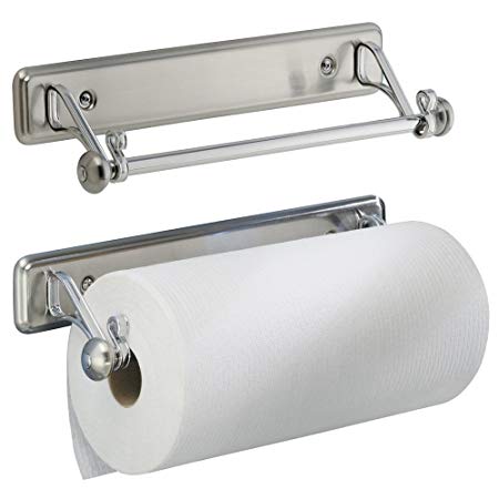 Under Cabinet / Wall-Mount Paper Towel Holder for Kitchen, Bathroom, Stainless Steel Finish