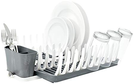 Full Circle Smart Rack Collapsible Dish Drying Rack, Bright Graphite