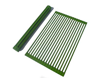 Blue Ribbon Direct's Original Dish Muse Over-the-Sink Multipurpose Roll-Up Drying Rack (Green)