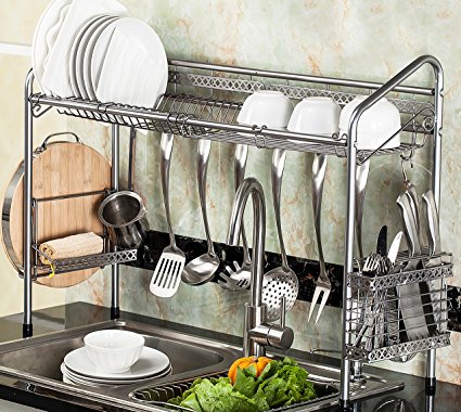 PremiumRacks Professional Over The Sink Dish Rack - Fully Customizable - Multipurpose - Large Capacity