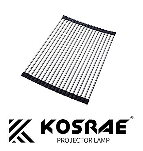 KOSRAE Roll-up Dish Drying Rack Stainless Steel over Sink Foldable Dryer Sheet 18