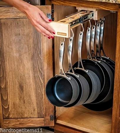 Single Glideware Cookware Organizer with 7 Hooks