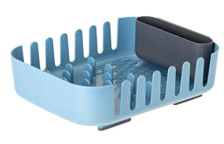 Vigar Rengo Dish and Cutlery Drainer Set, 15-1/4-Inches by 11-1/2-Inches by 4-Inches, Blue, Grey