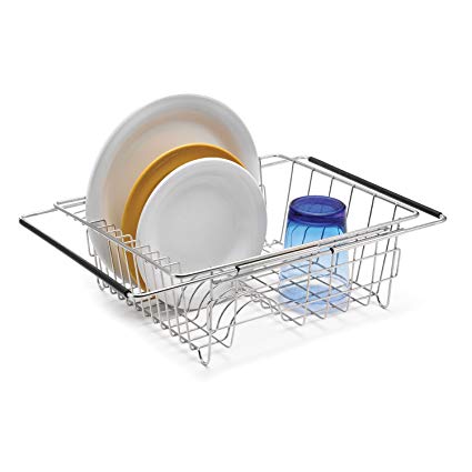 Polder 6216-75RM In-Sink/Over-Sink Stainless Steel Dish Rack, 13.75