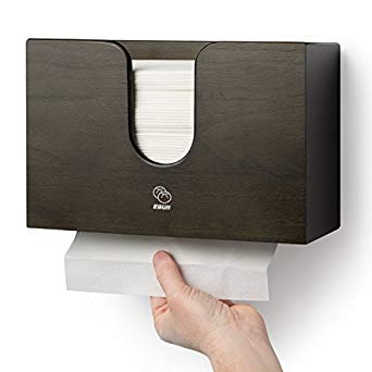 Paper Towel Dispenser for Kitchen & Bathroom - Wall Mount/Countertop Multifold Paper Towel, C-Fold, Zfold, Tri fold Hand Towel Holder Commercial (Espresso Brown)