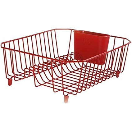DISH DRAINER 12.5X14 RED by RUBBERMAID MfrPartNo 1858899