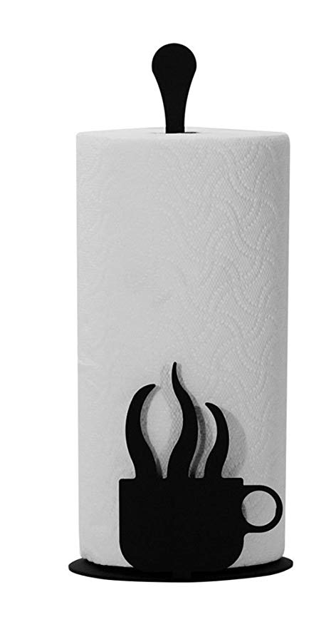 Iron Counter Top Coffee Kitchen Paper Towel Holder - Heavy Duty Metal Paper Towel Dispenser, Kitchen Towel Roll Holder