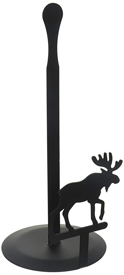 Village Wrought Iron 14 Inch Moose Paper Towel Stand