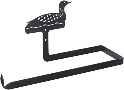 Village Wrought Iron 12 Inch Loon Paper Towel Holder Wall Mount