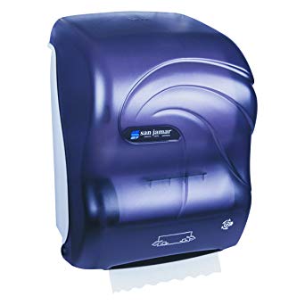 San Jamar T7090TBK Simplicity Hands-Free Mechanical Roll Towel Dispenser, Oceans, Black Pearl