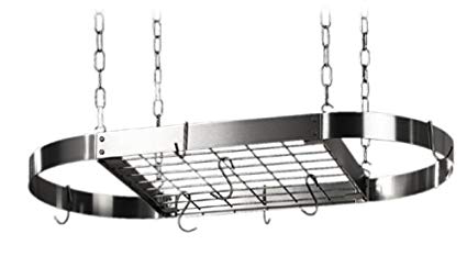 Rogar Pot Rack-ss Oval W/grid