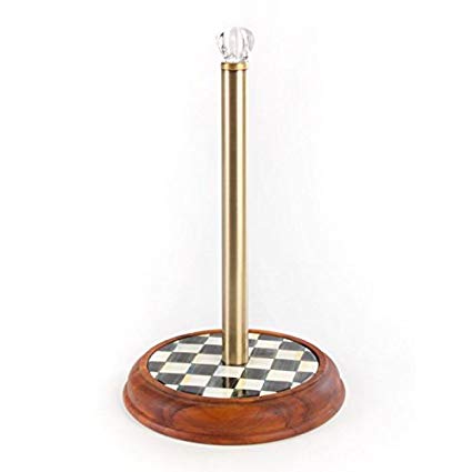 MacKenzie-Childs Courtly Check Wood Paper Towel Holder