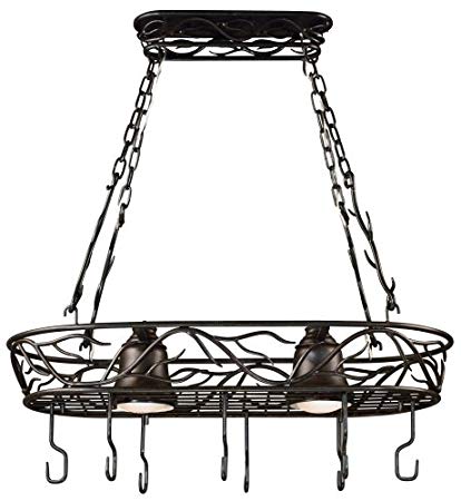 Kenroy Home 90308BRZ  Twigs 2-Light Pot Rack, Blackened Bronze Finish