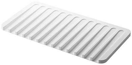 YAMAZAKI home Flow Dish Drainer Tray, White