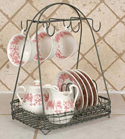 Metal Dish Caddy By Colonial Tin Works,grey,11.5 x 8.75 x 15