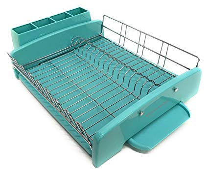 KitchenAid 3PC Dish-Drying Rack Large Capacity Aqua Sky