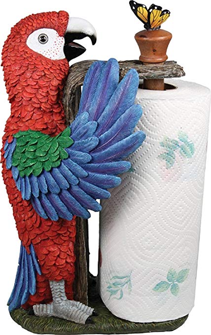 Standing Parrot Paper Towel Holder