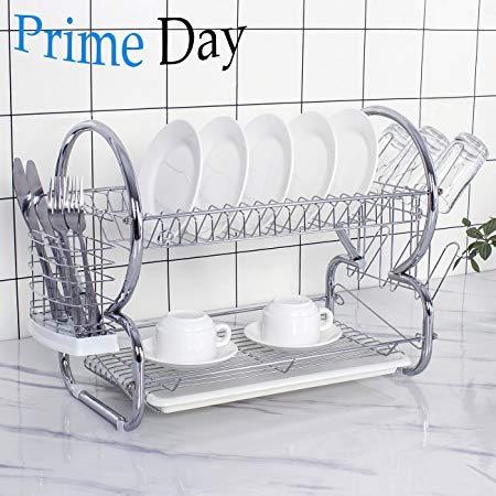 ADDMIRRE 2 Tier Rust Proof Quality Upgrading Dish Drying Rack,22