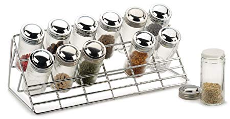 RSVP Chrome Counter top Spice Rack, 13-Piece Set