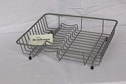 Delfinware Popular Flat Dish Drainer Rack in Grey